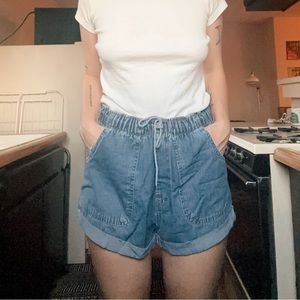 Vintage Draw String Denim Shorts